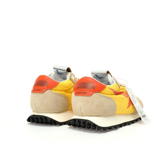 Golden Goose Orange Star Print Athletic Shoes - Picture 2 of 8